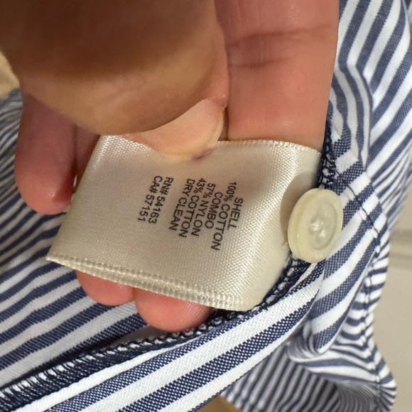 BNWT Eliza J Blue and White striped midi shirt dress lace size 6 $147 - Picture 7 of 7